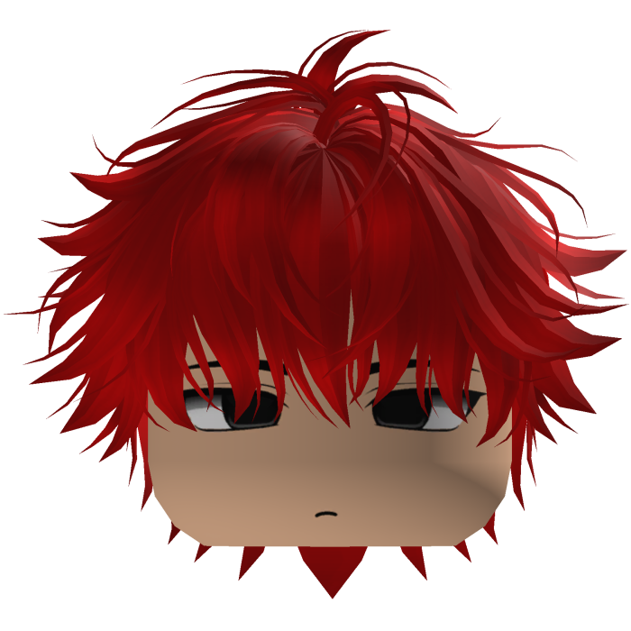 Cute Y2K emo red hair