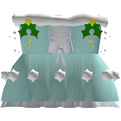 santa's helper christmas corset dress in blue