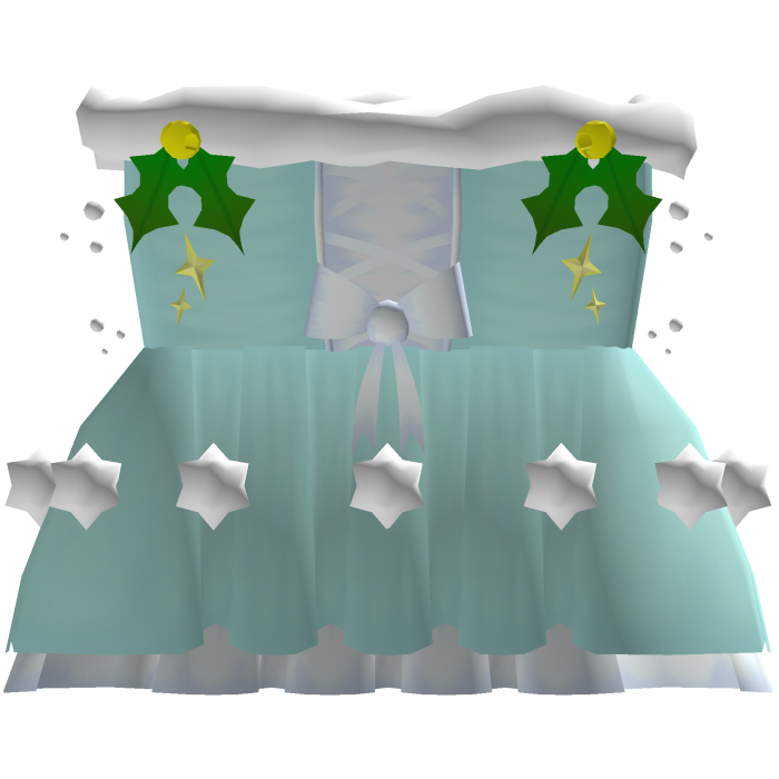 santa's helper christmas corset dress in blue