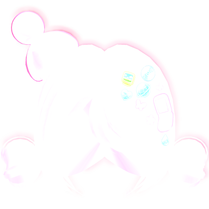 Cute Pink Glowing Frutiger Aero Hair w/ Accesories Roblox item