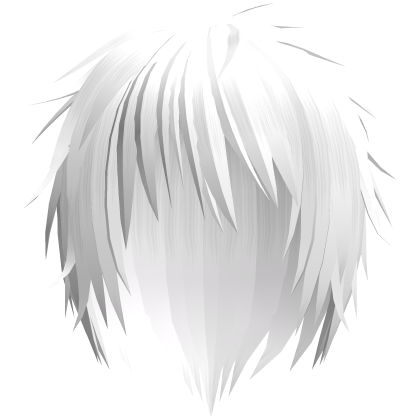 white kuro messy japanese anime boy hair