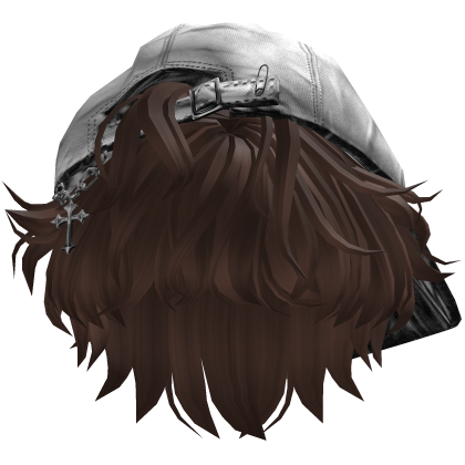 Messy Boy Hair W/ White Cap (Brown) Roblox item