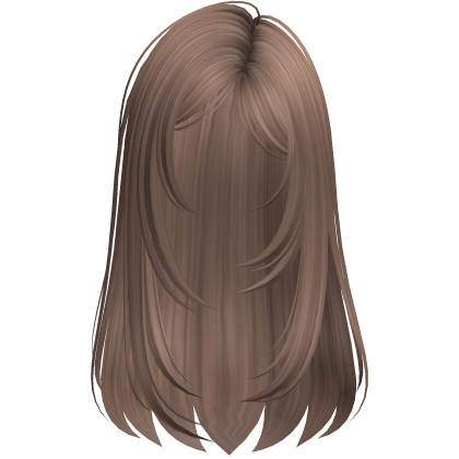 Straight Layered Messy Side Part Hair (Milktea) thumbnail