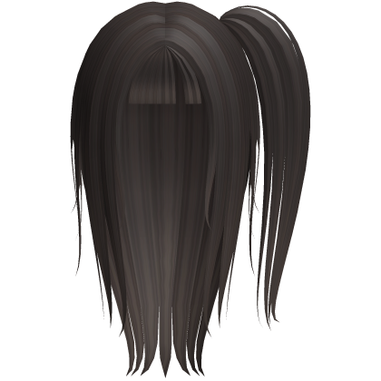 Long Layered Side Ponytail Hair (Dark Brown) Roblox item