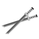 [USE CODE: BWK1] 8-Bit Dual Black and White Katana