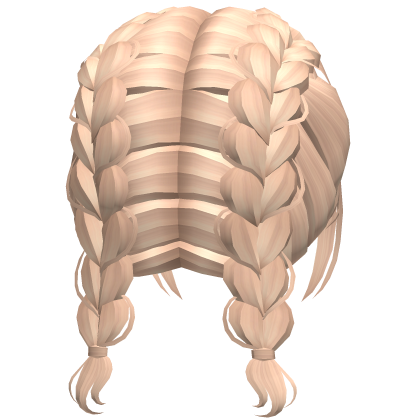Cute Short Dutch Preppy Messy Braids in Blonde Roblox item