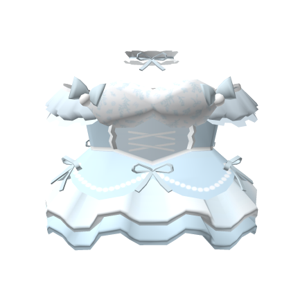 🎀3.0 Beautiful Magical Blue Rococo Dress w Bows thumbnail