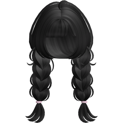 ♡ cute fluffy braids black Roblox item