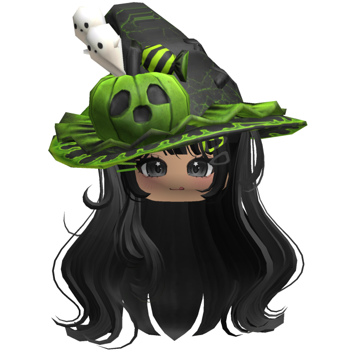 Black Cute Tilted Pumpkin Halloween Hair
