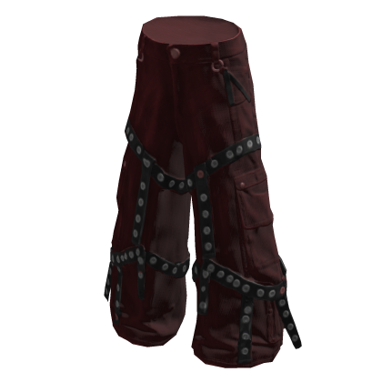 Red Strapped Emo Pants