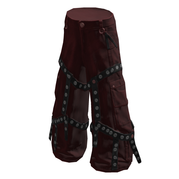 Red Strapped Emo Pants
