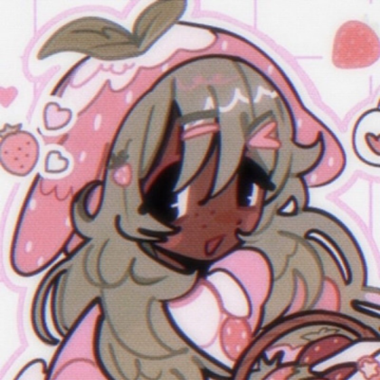 Aesthetic | Black girl | Kawaii | Strawberry Roblox decal