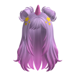 Purple Long Wavy Unicorn Hair w/ Stars - RBC
