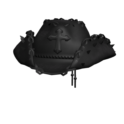 Black Grunge Cross Cowboy Hat Roblox item