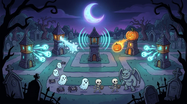 Graveyard tower defense