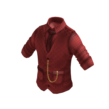 Waistcoat | Rolled up Shirt | Red