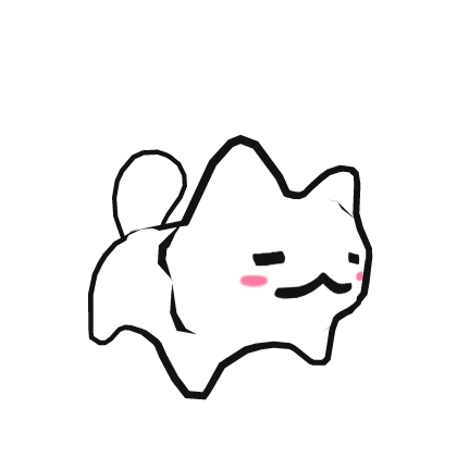 Cute White Cat On The Head