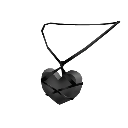 Black Heart Knot Necklace