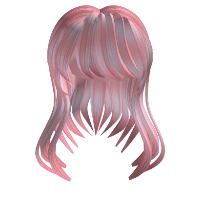 Light pink hair with long bangs