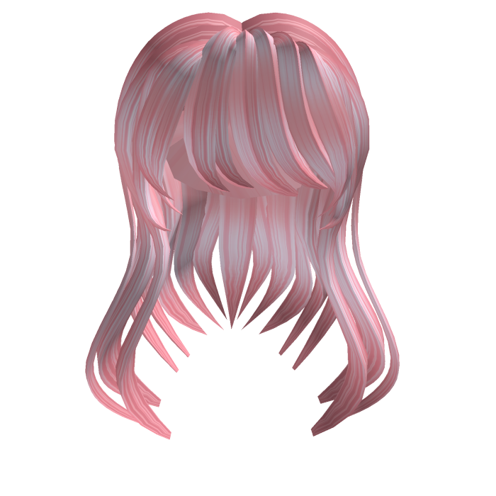 Light pink hair with long bangs