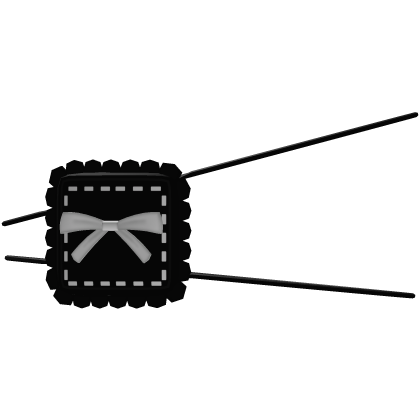 cute black goth eyepatch w/ bow