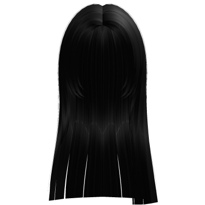 𝄞 Long Straight Sleek Hime Girl Hair Black Roblox item