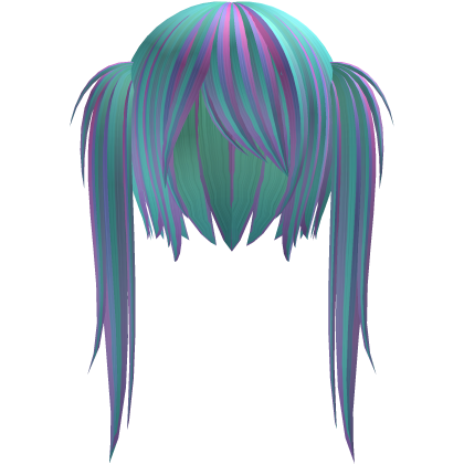 messy cotton candy twintails Roblox item