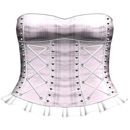 Gothic Plaid Studded Dress in Pink Roblox item