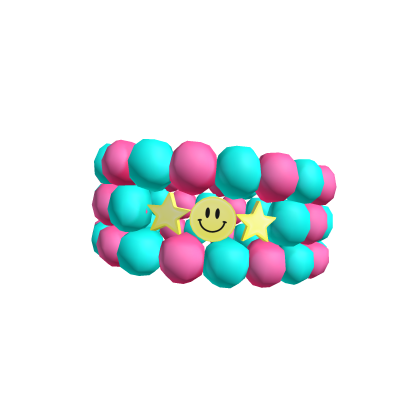 3.0 Pink & Teal Preppy Pearl Armband