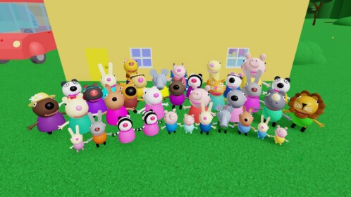Have Fun With The Family Pig Friends!