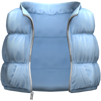 Puffer Vest Blue Alaska Jacket Cleezy Warm Y2K 1.0 thumbnail