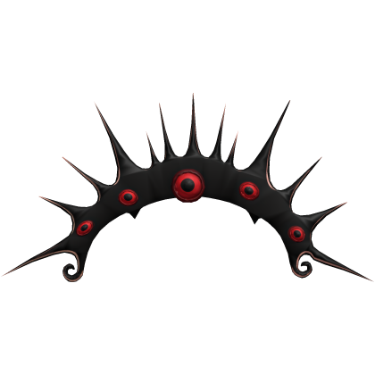 creepy black and red devil eye crown