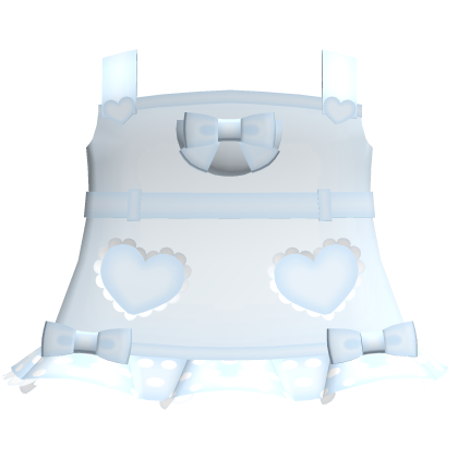 𖹭◞ cute ruffle polka dot overalls in blue ! !  Roblox item