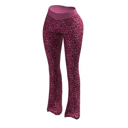 Tracksuit Pants Leopard Pink Euina Baddie Cozy Y2K thumbnail