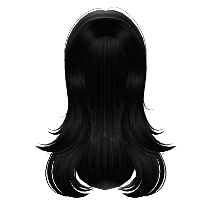 Black Long Pretty Layered Wolf Cut  Roblox item