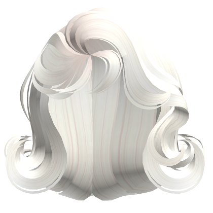 bouncy blowout bob hairstyle in white Roblox item