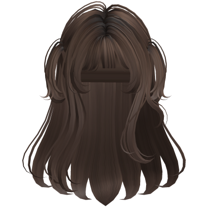 Brown soft layered hime hair 