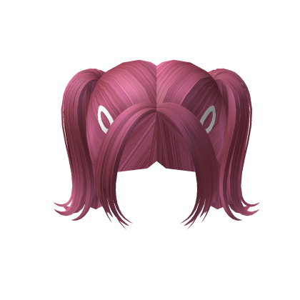 Hot Pink Cheap Cute Preppy Double Ponytail Hair Roblox item