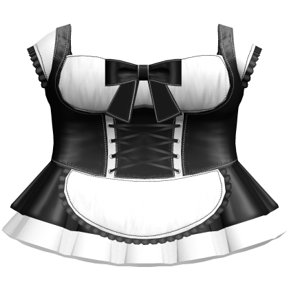 Gothic Lolita Maid Dress (White & Black) Roblox item
