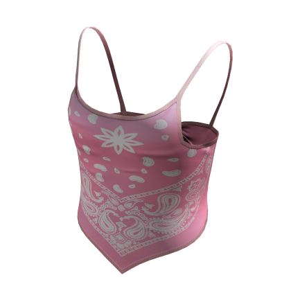 y2k bandana crop top pink thumbnail