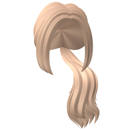 Blonde Long Over The Shoulder Ponytail Hair Roblox item