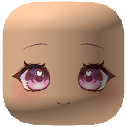 Cute pink eyes anime face