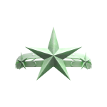 Silver Green Star Crown
