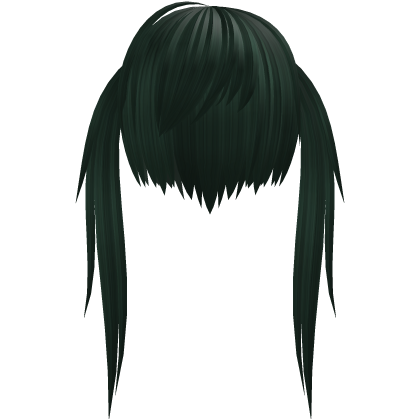 Dark Green alt vkei anime cute scene cut pigtails Roblox item