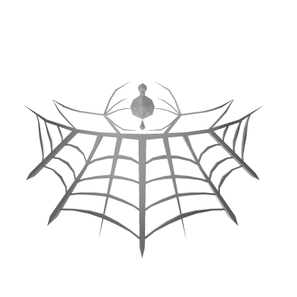 White Spider Web Empress Veil