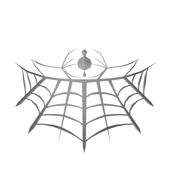 White Spider Web Empress Veil