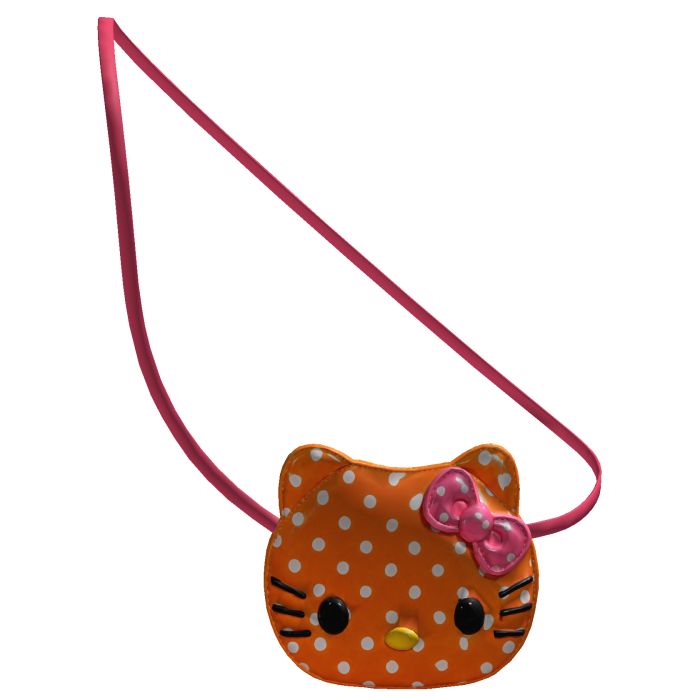 ㎕ | orange polka dot kitty crossbody 