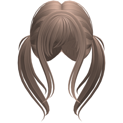 Long Wavy Pigtails with Bangs Milktea Roblox item