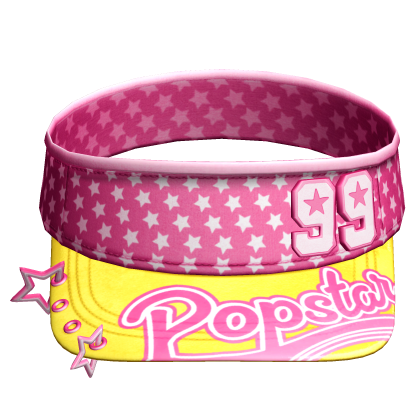 Amekaji Gyaru Harajuku Star Visor Pink Yellow
