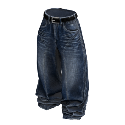 Blue Classic Baggy Denim Jeans